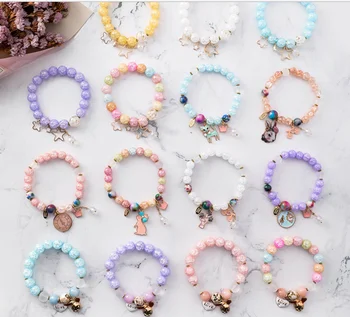 Young Custom Charm Stretch Bead Bracelets Candy Gl Cute Young Custom Charm Stretch Bead Bracelets Candy Gl Cute Summer Cool