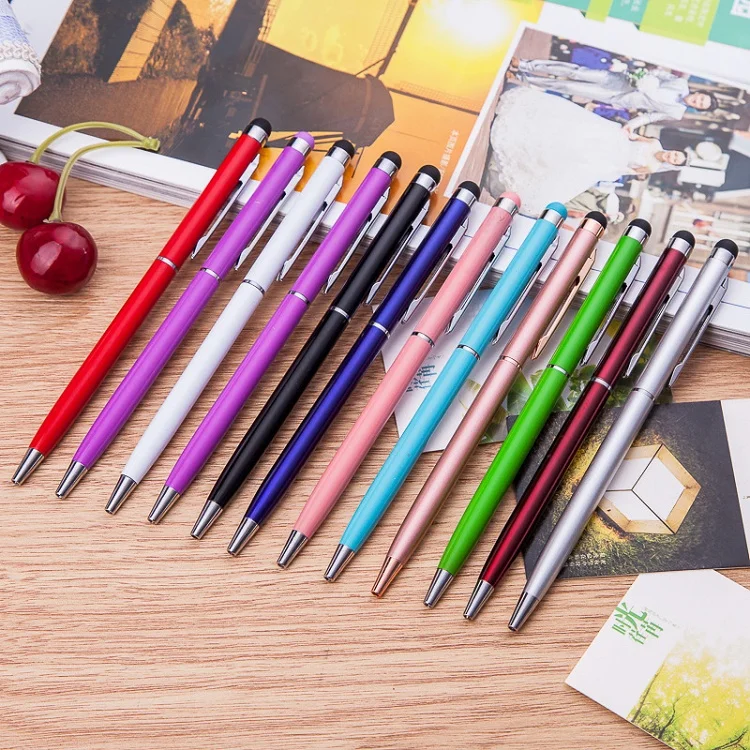 Free Customize Logo Metal Touch Pen Aluminum Ballpoint Pen Stylus Pen ...