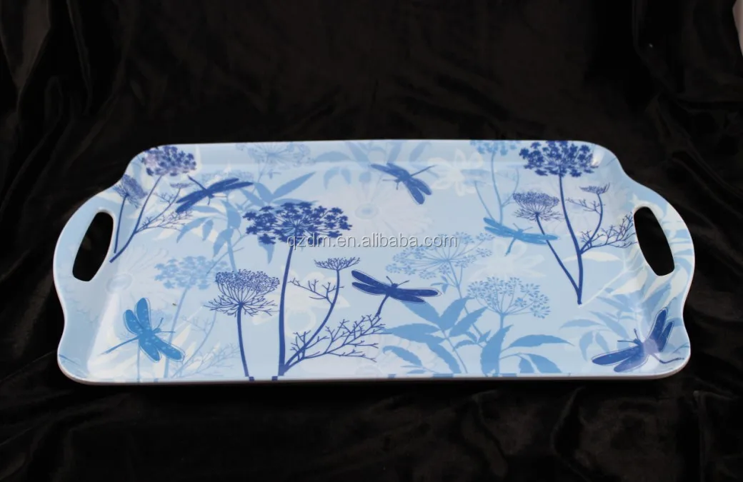 19inc melamine Food tray with handle 48x29.5cm Big tray