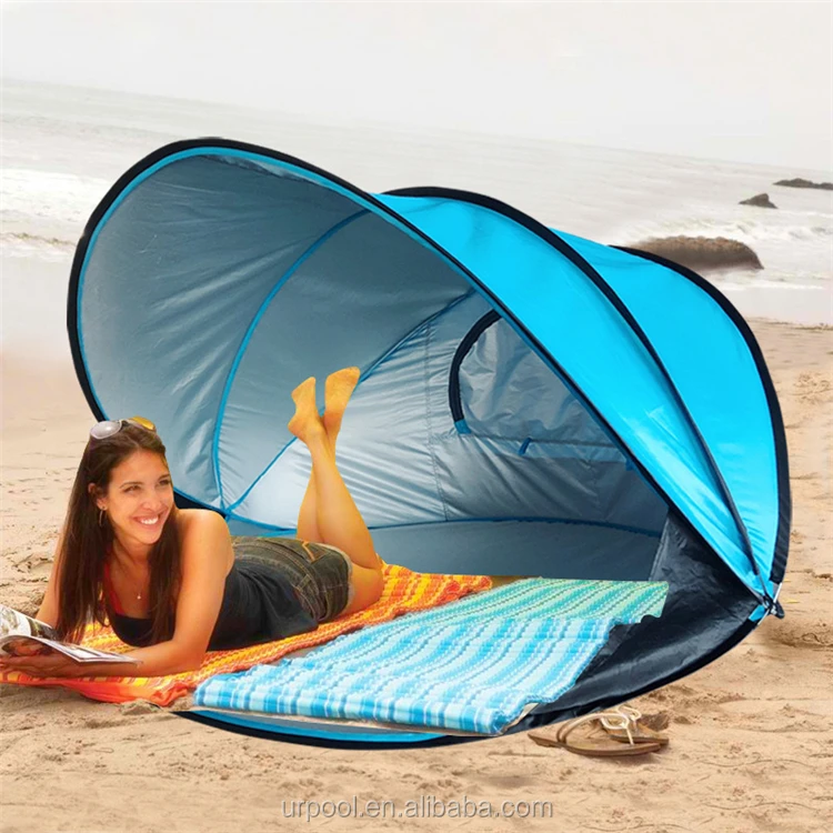 1 2 Persons Outdoor Beach Umbrella Sun Shelter Automatic Pop Up Beach Tent For Beach Buy 1 2