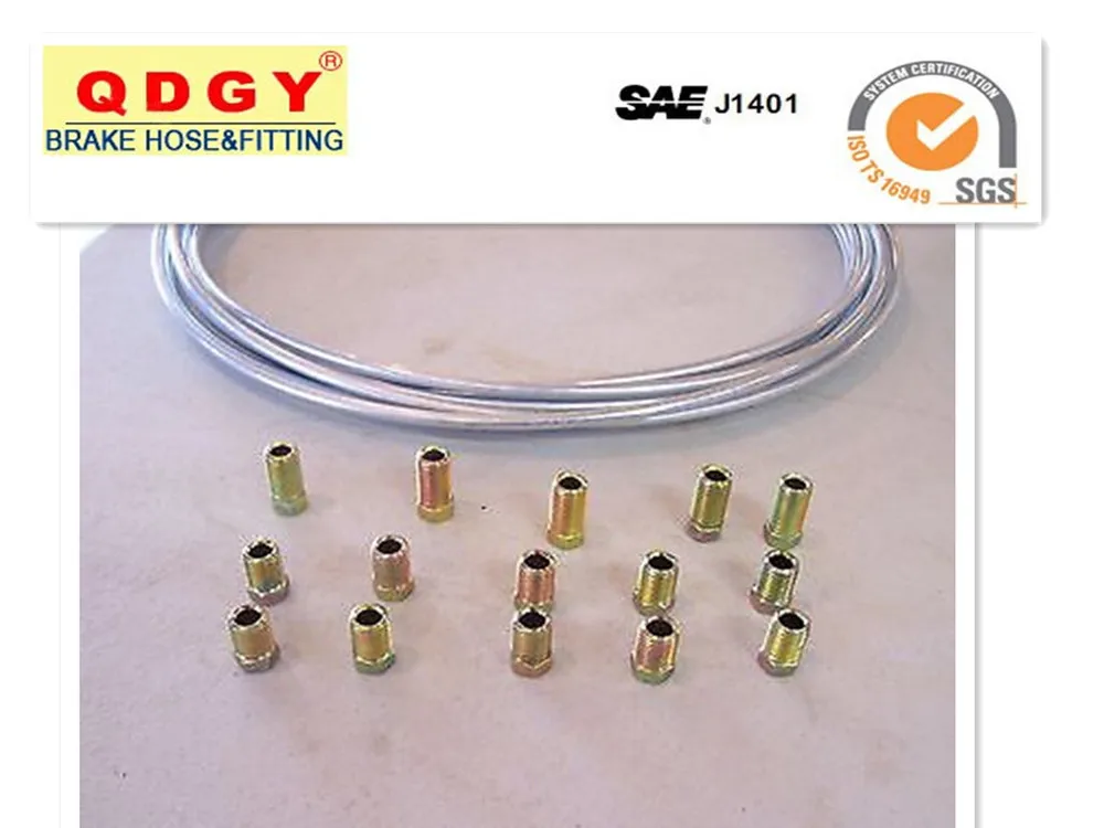 10 X Male M10x1 Hex 11 Brake Line Pipe Nuts Galvanized Metric For 3/16