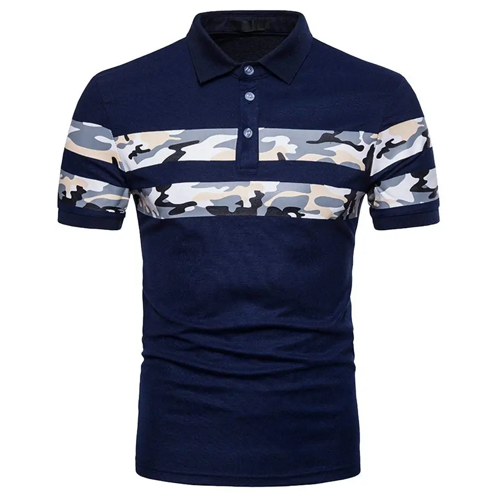 M/&S/&W Mens Fashion Stripe Casual Polo Shirts Sport Short Sleeve T-Shirts