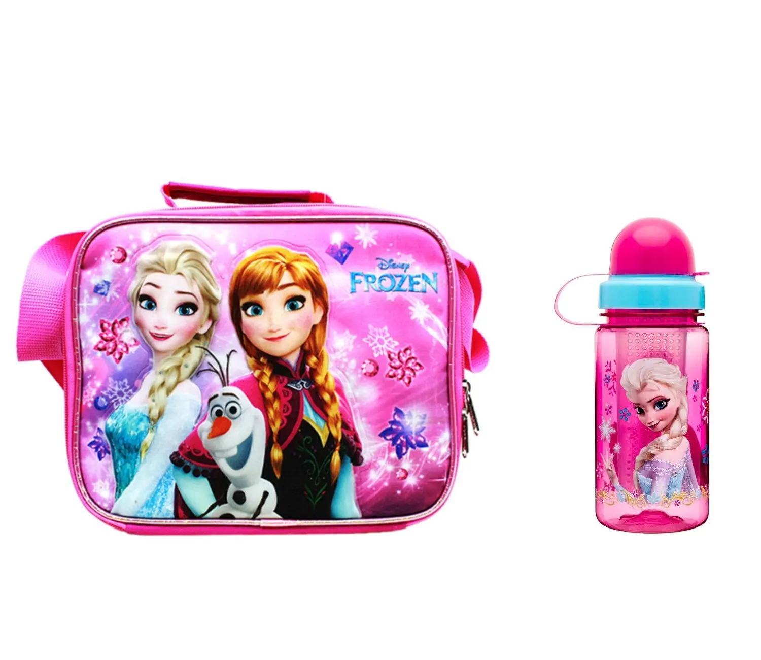 disney frozen lunch bag and bottle set