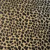 fashion leopard printed faux suede leather fabric