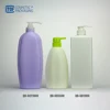QB-GCF/CE/D white opaque bottle square empty pump dispenser lotion shower gel bottle 1L 600ml liquid hand wash bottle plastic