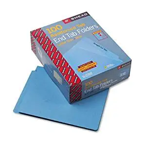 Smead : Colored File Folders, Straight Cut, Reinforced End Tab, Letter, Blue, 100/Box -:- Sold as 2 Packs of - 1 - / - Total of 2 Each