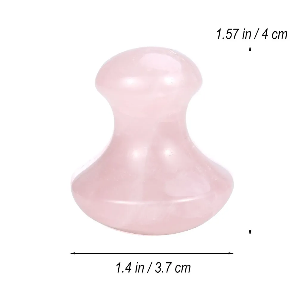 Gua Sha Massage Tool Mushroom Shape Rose Quartz Green Aventurine Jade Stone Crystal Guasha 5630