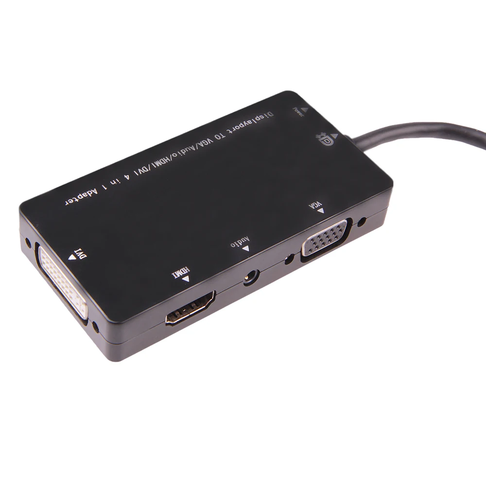 Convertidor Adaptador de DisplayPort a HDMI/VGA DVI Macho a Hembra Adaptador 4 en 1 