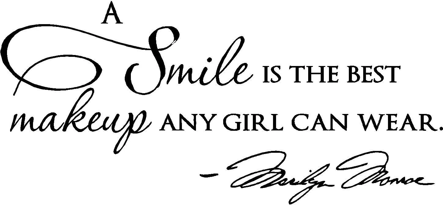 Marilyn Monroe Quotes Sticker A Smile Is The Best Makeup Vinyl