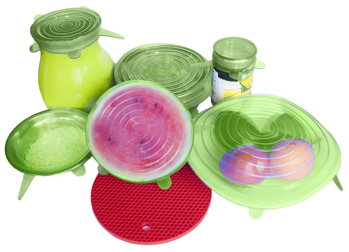 Силиконовые крышки. Набор силиконовых крышек Silicone sealing Lids, 6 шт. Силиконовые растягивающиеся крышки для посуды набор 6 шт. Vetta набор крышек 6шт(6,5 -19 см)силикон 437-268. Super stretch Silicon Lids.