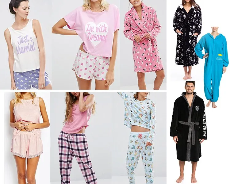 Hot selling gray cute coral fleece fabric custom cotton  pyjamas cartoon sleepwear womens pyjamas