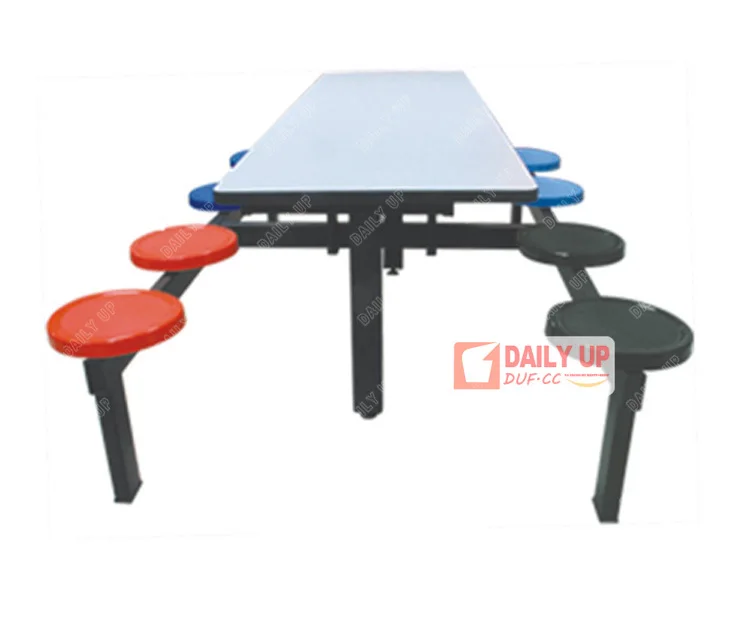 Space-Saving Dining Table And Chair Set School Cafeteria Furniture Cheap Restaurant Furniture