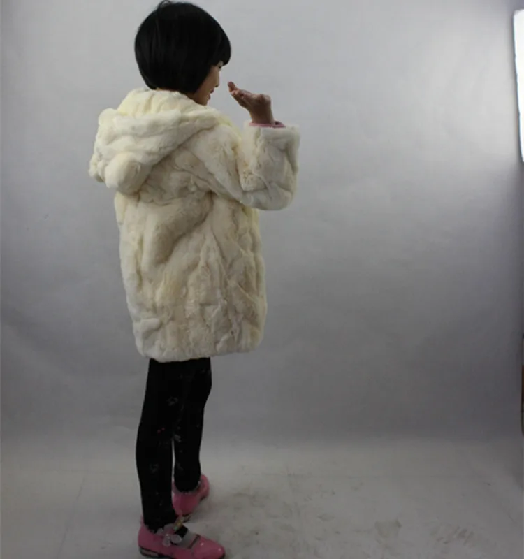 little girl rabbit fur coat