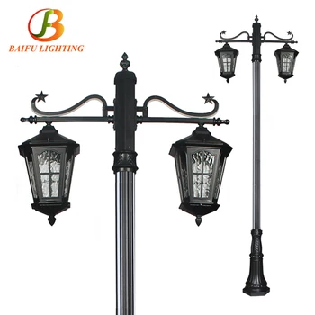 Traditional Outdoor Lamp Post Decorative Lighting Garden Double