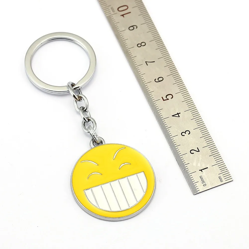 Emoji Face Keychain Chaveiro Bag Pendant Cute Metal Key Chain Keyring Men Women Key Holder Porte