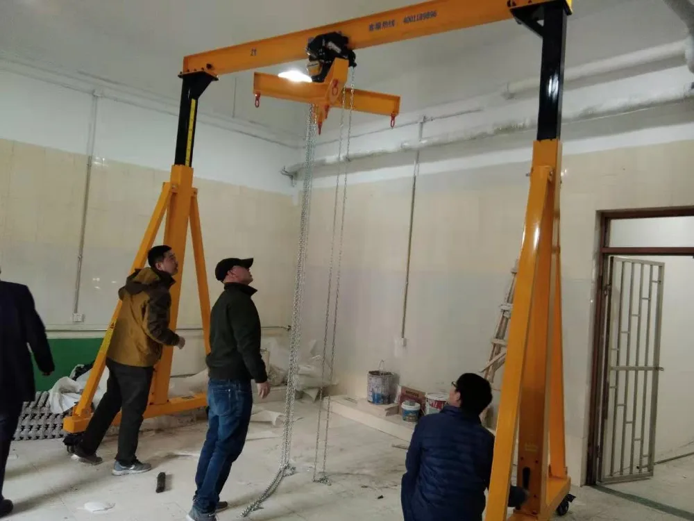 1000千克铝门式起重机可移动小重量折叠铝门式起重机