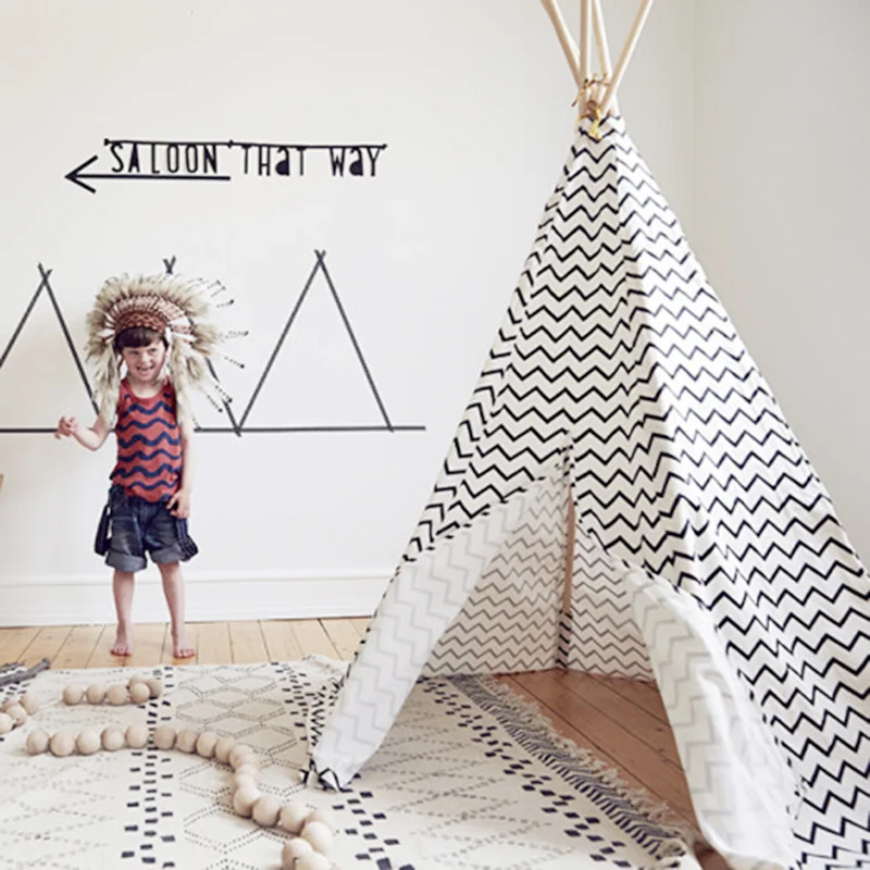 Fonkelnieuw Cheap European Style Canvas Discovery Kids Play Tipi 4 Sides ZY-32