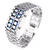 Multi color creative design display led Fashion personality waterproof led watches male women's lovers bracelet vintage.Paypal