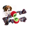 Durable Braided Cotton Knot Rope Tennis Design Pet Puppy Dog Chew Toy Ball for Dogs