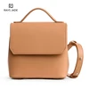 New stylish designer leather brown mini backpack bag