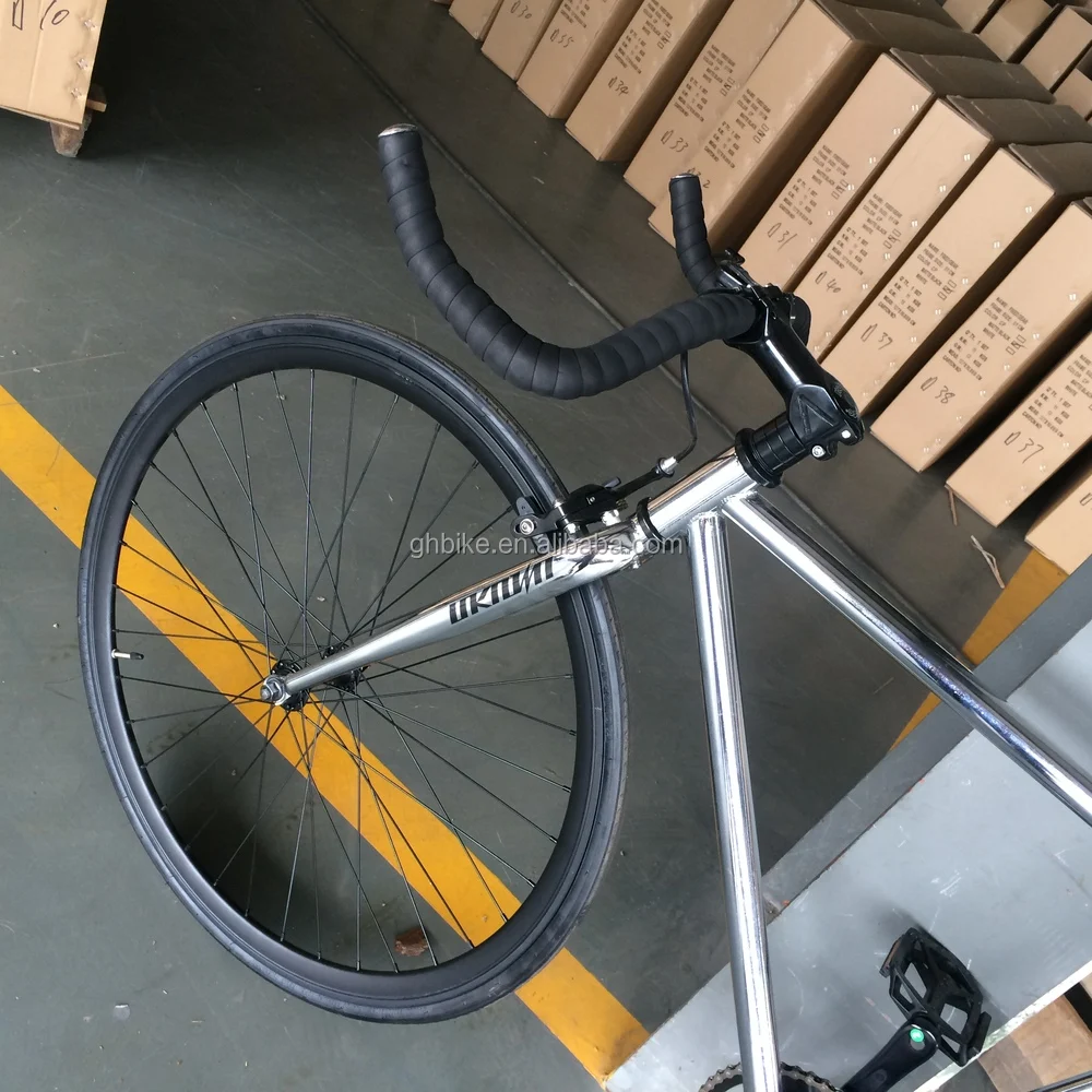 Chrom Stell Rahmen Fixed Gear Bike Fixie Getriebe Fahrrad