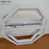 Aluminum hexagon frame handle lock tempered glass double hung window