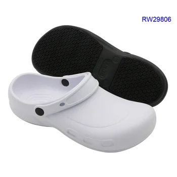 Rubber Sole White Garden Shoes Men Work Anti Skid Clogs Injection Eva Mens Operating Theatre Item Type Sandals Occasion Casual Style Fashion Closure Slip On Sandal Basic Lining Material Neoprene Upper Rubber