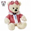 Wholesale OEM Custom Airline Aviator Pilot Teddy Bear Toy With Jacket Fashion Stuffed Soft Plush Toy Girl Pink Teddy Bear Pilot