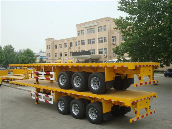 40 Ft Flat Rack Semi Trailer - Buy 40 Ft Flat Rack Semi Trailer,Flat ...