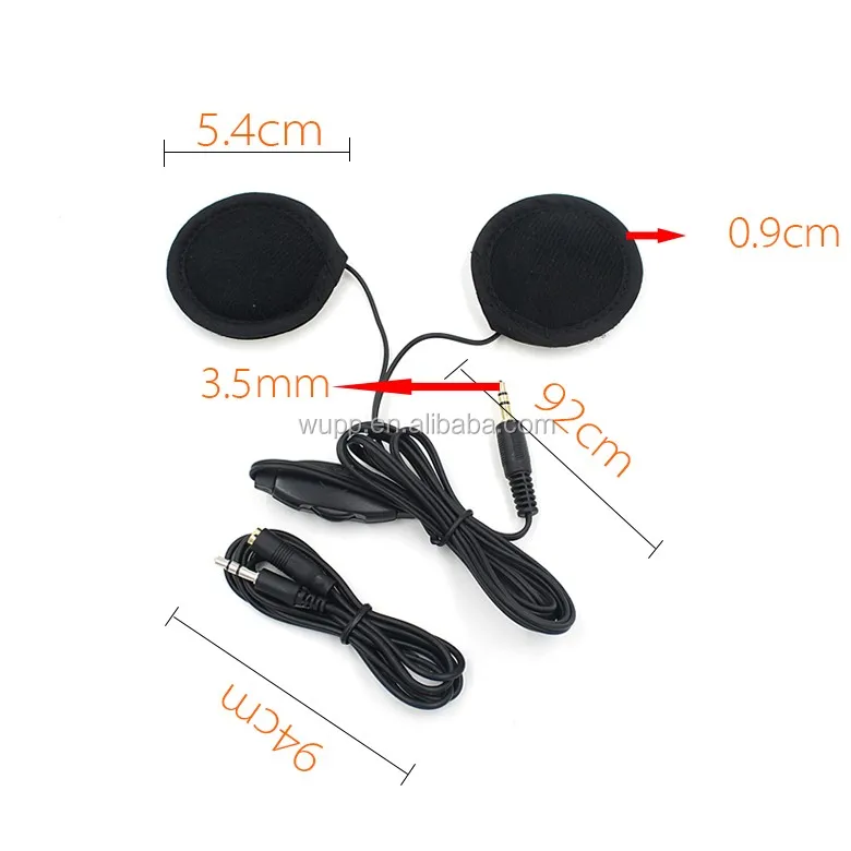 3,5mm moto de la motocicleta del casco de altavoces estéreo 3,5mm moto de la motocicleta del casco de altavoces estéreo