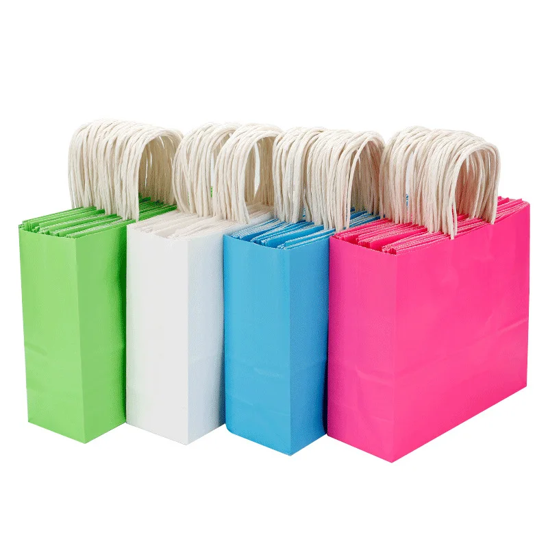 Custom Logo Restaurant White Kraft Bakery Food Paper Carry