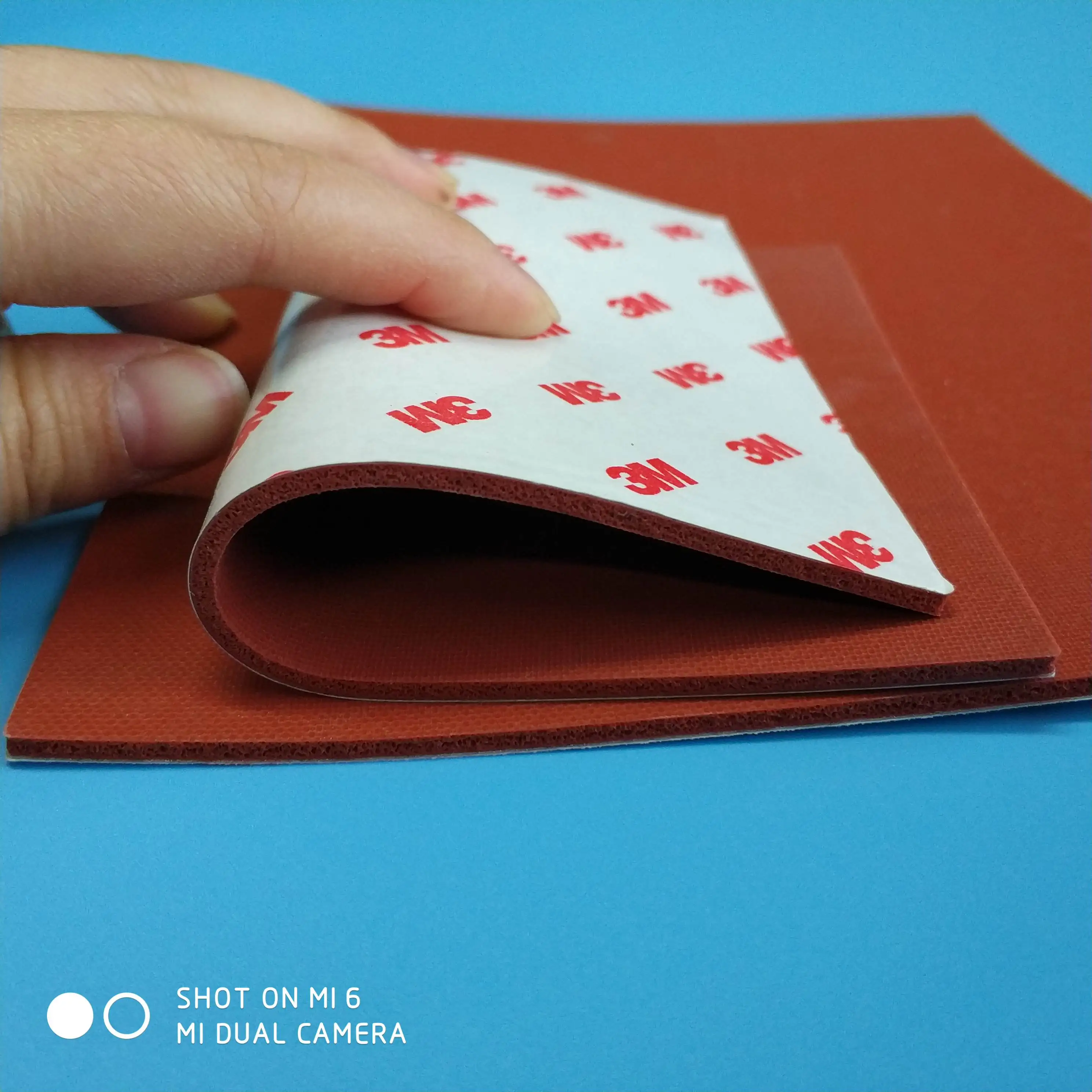 2pcs/set 2mm Adhesive Silicone Foam Rubber Sheet 163x203x2mm,Closed