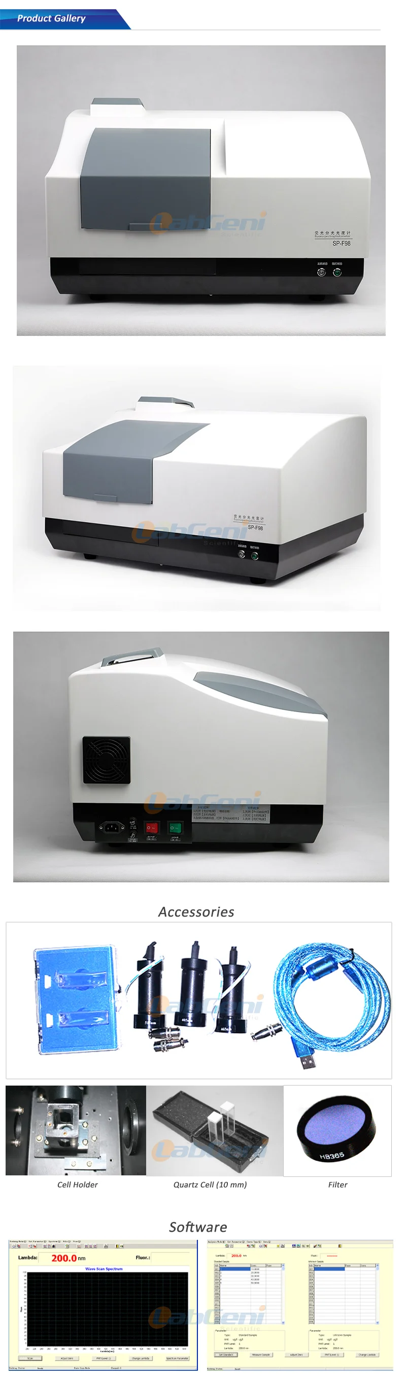 Auto Fluorescence Spectrophotometer,Spectrofluorometer Price,Labgeni Sp