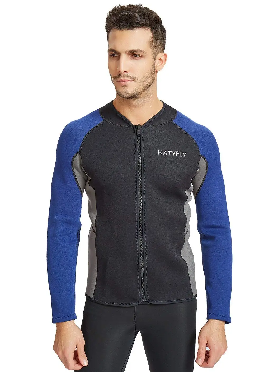 Buy NATYFLY Mens Wetsuit Jacket,Long Sleeve 2mm Neoprene Wetsuits Top ...