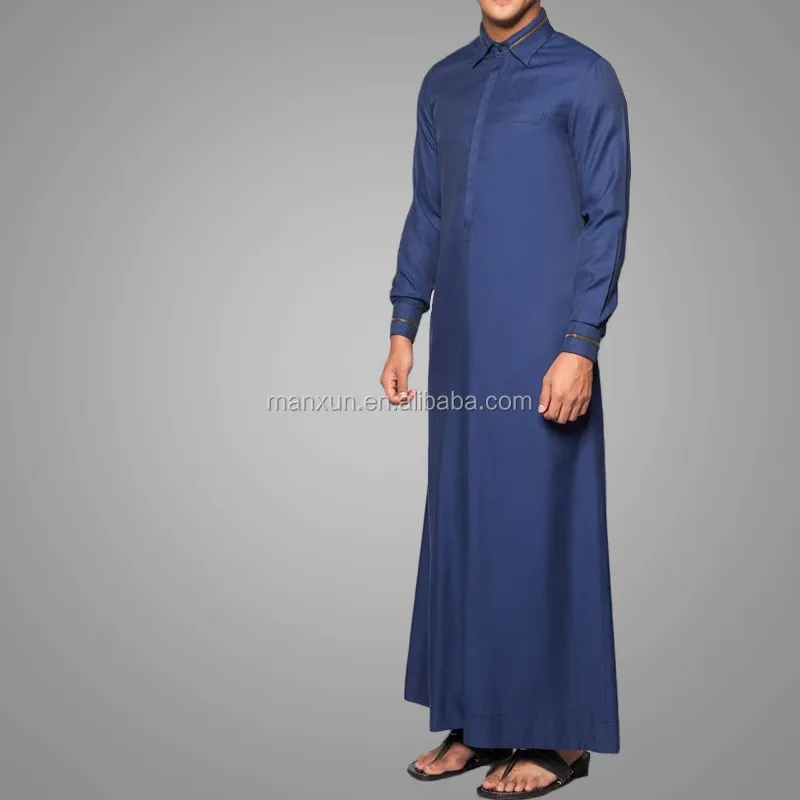 Dubai Jubba Photo Designs For Muslim Men Wear Special Zip Collar Style