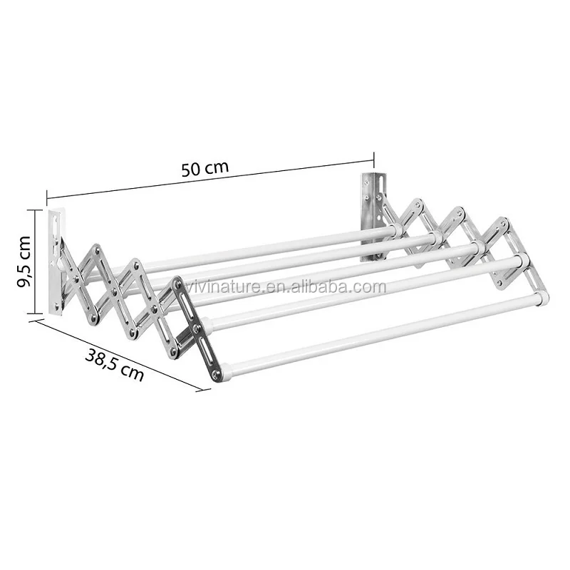 Wäschetrockner Ständer Ausziehbare Wand 5 Ziehen Schienen Lackiertem