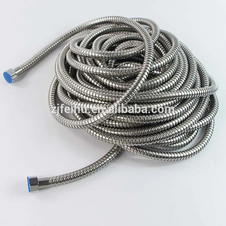 High quality chromeplated double lock flexible shower hose, PVC shower hose.jpg