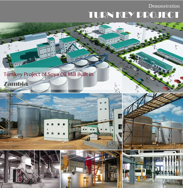 100TPD edible soybean coconut palm rice bran cotton seed oil mill refinery plant turnkey project