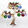 Beautiful Crystal Glass Apple Tree Creative Colorful Crystal Apples Tree For Home Decoration