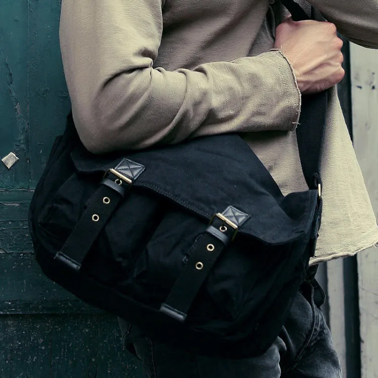 2361 Whole Por College Style Black Canvas Casual Best Messenger Bags For Men 2361 Whole Por College Style Black Canvas Casual Best Messenger Bags For Men