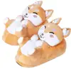Premium Lady Dog Shaped Cotton Stuffed Animal Plush Slippers