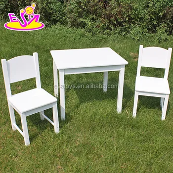 white wooden table and chairs for toddlers