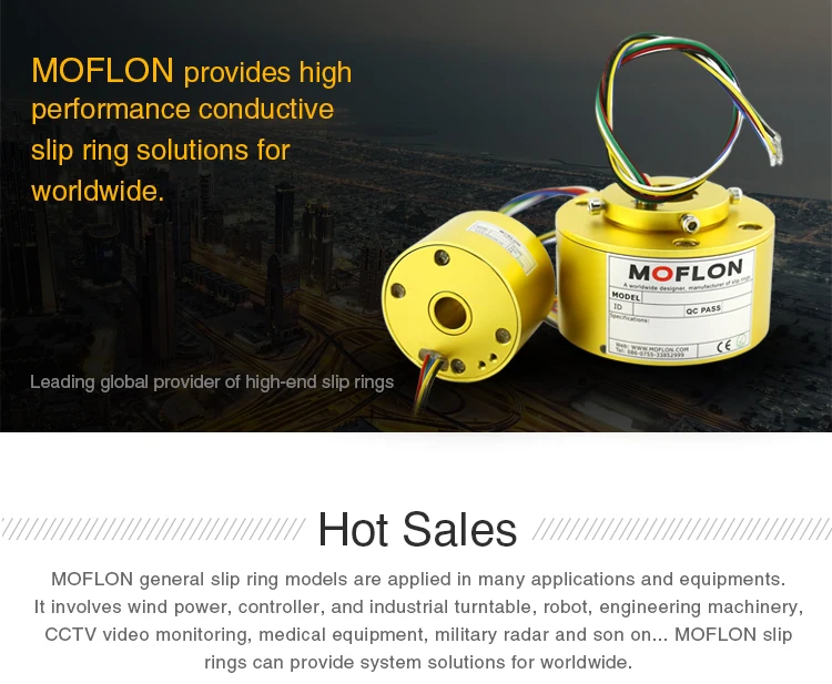 Slip Ring, 2~12 Wires, 2~30A/ring, Rotating Electrical Connector