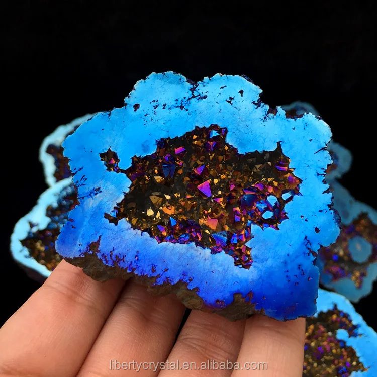 Amazing Dark Blue Aura Quartz Moroccan Geode Crystal Geodes For Amazing Dark Blue Aura Quartz Moroccan Geode Crystal Geodes For Decoration