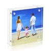 4''x4'' Acrylic Block Square Desktop Free Standing Magnetic Photo Frames
