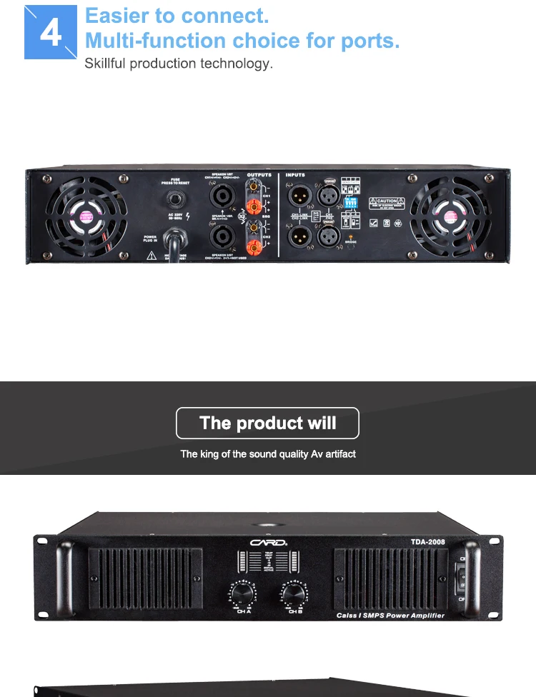 High Power  Class  Td  Power  Amplifier For Sub Woofer Digital 