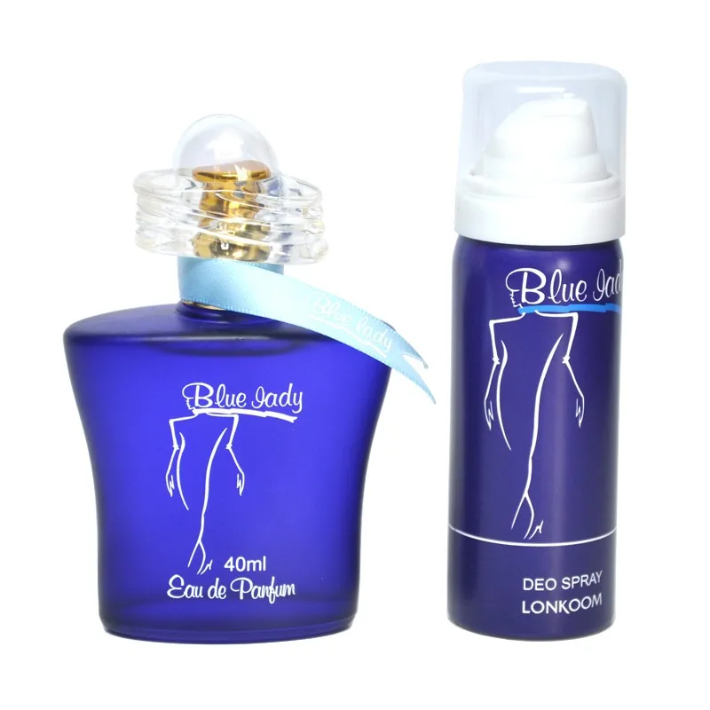 Perfume Set From Lonkoom 50ml+40ml Blue Lady Perfumes And Fragrances