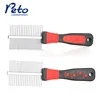 PETO All Purpose Comb For General pet Grooming red & black plastic handle for pet comb brush