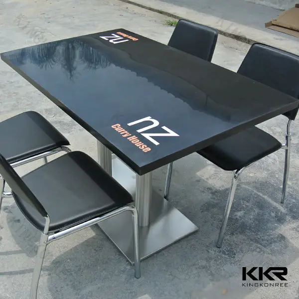 Marmeren top lange smalle keuken tafels met custom logo eettafels ...