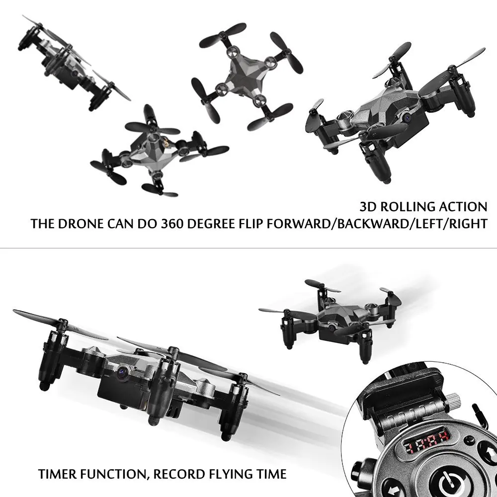 Hot sale! Foldable watch drone mini nano quad with hd wifi camera pocket quadcopter DH-800